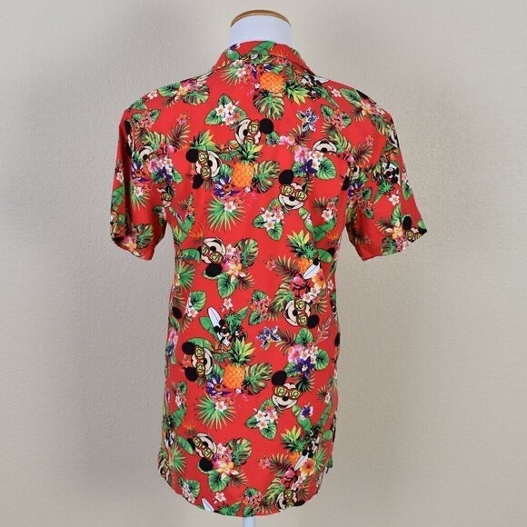 Disney Mickey Mouse Hawaiian Button Front Shirt S - Picture 5 of 8